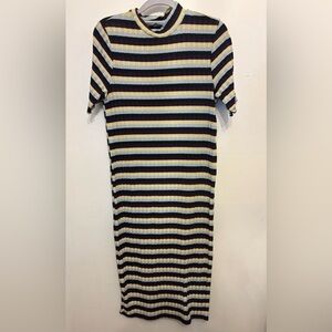 Striped Black and Cream Dress